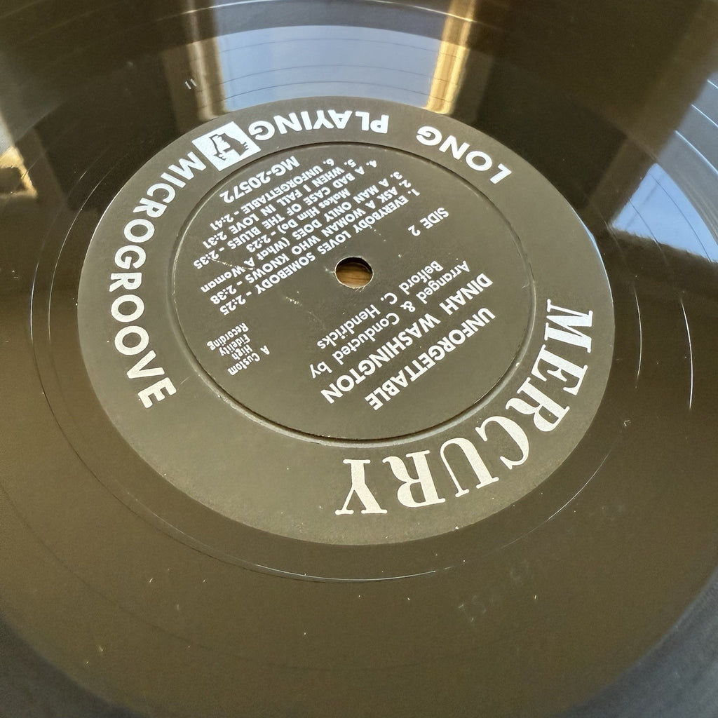 1961 DINAH WASHINGTON UNFORGETTABLE LP ORIGINAL MONO Complete W/OG Sleeve!
