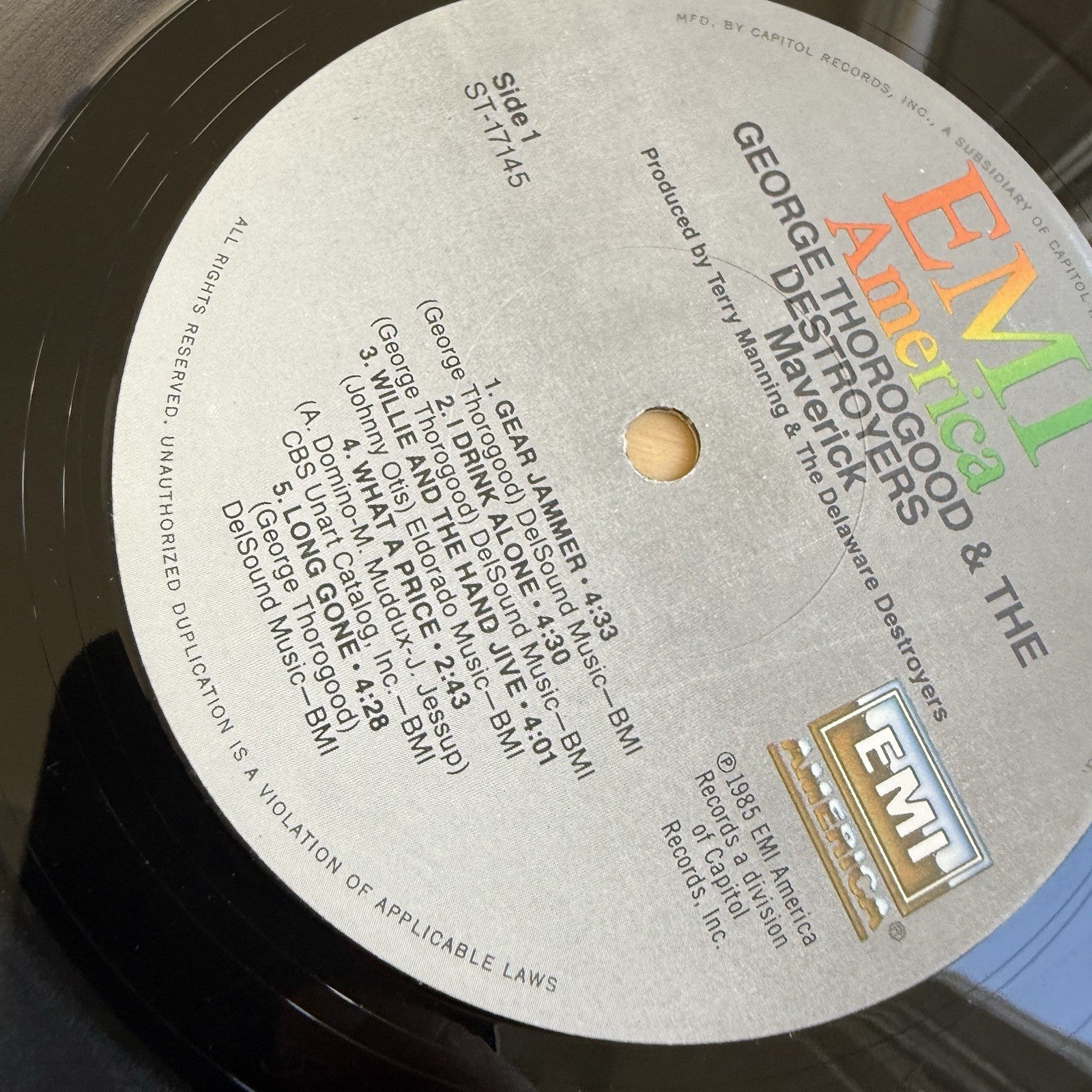 George Thorogood & The Destroyers Maverick LP with Shrink Wrap & Sticker EX 1st