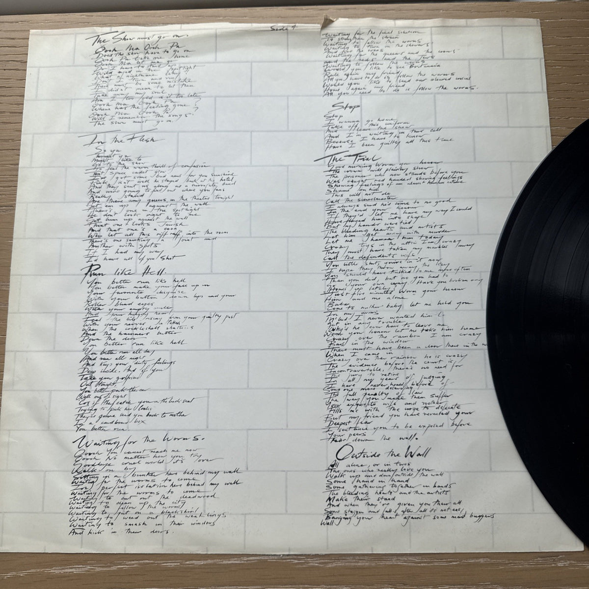 Pink Floyd The Wall 1979 1st US Pitman Press 2LP Complete W/OG Sleeves VG+
