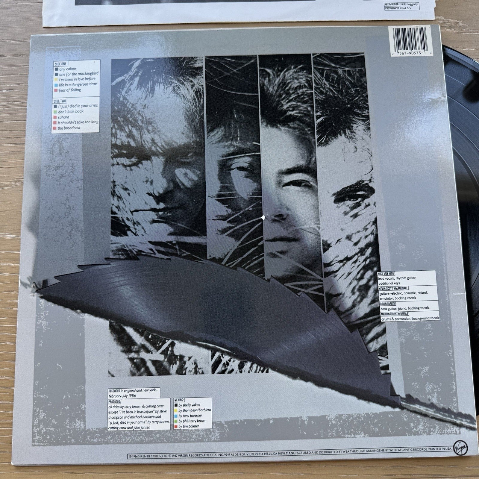 Cutting Crew Broadcast LP 1986 US Pressing Complete W/ Original Sleeve VG+