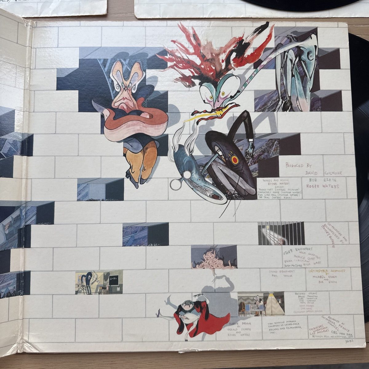 Pink Floyd The Wall 1979 1st US Pitman Press 2LP Complete W/OG Sleeves VG+