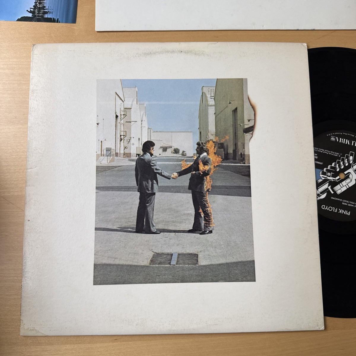 1975 PINK FLOYD Wish You Were Here 1st US Santa Maria Press Vinyl LP Sleeve VG+