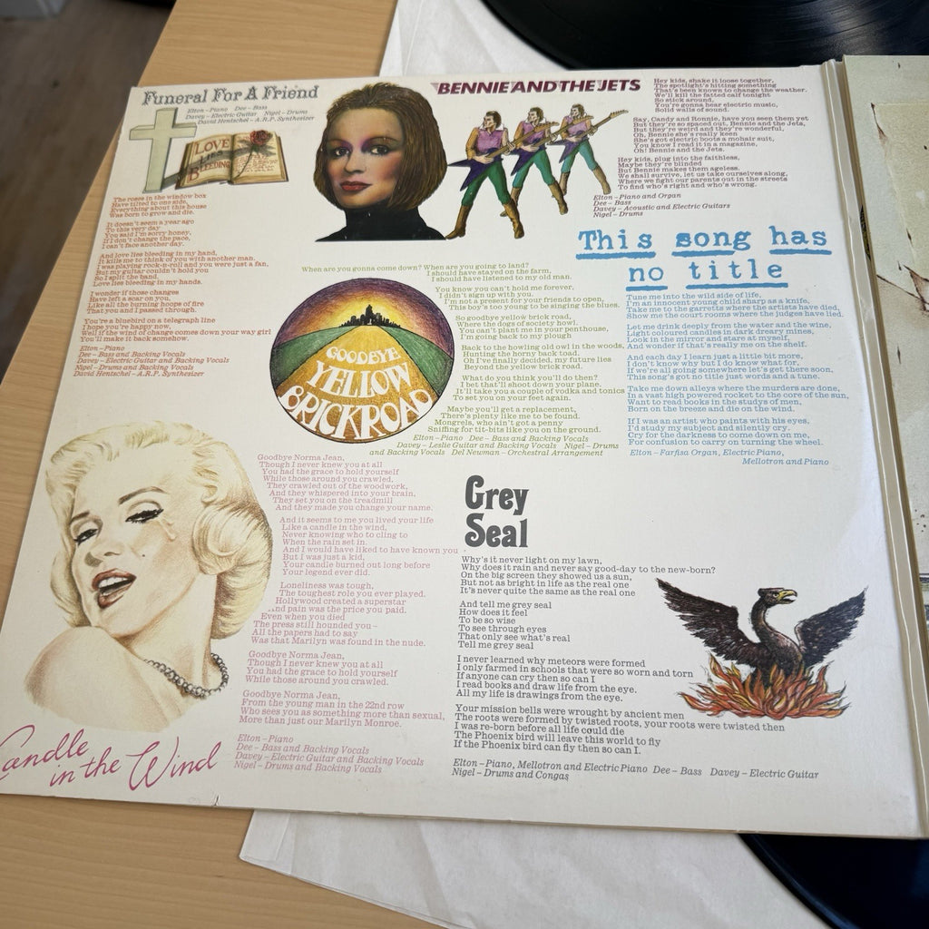1973 Elton John Goodbye Yellow Brick Road US Press Complete W/Sleeves!