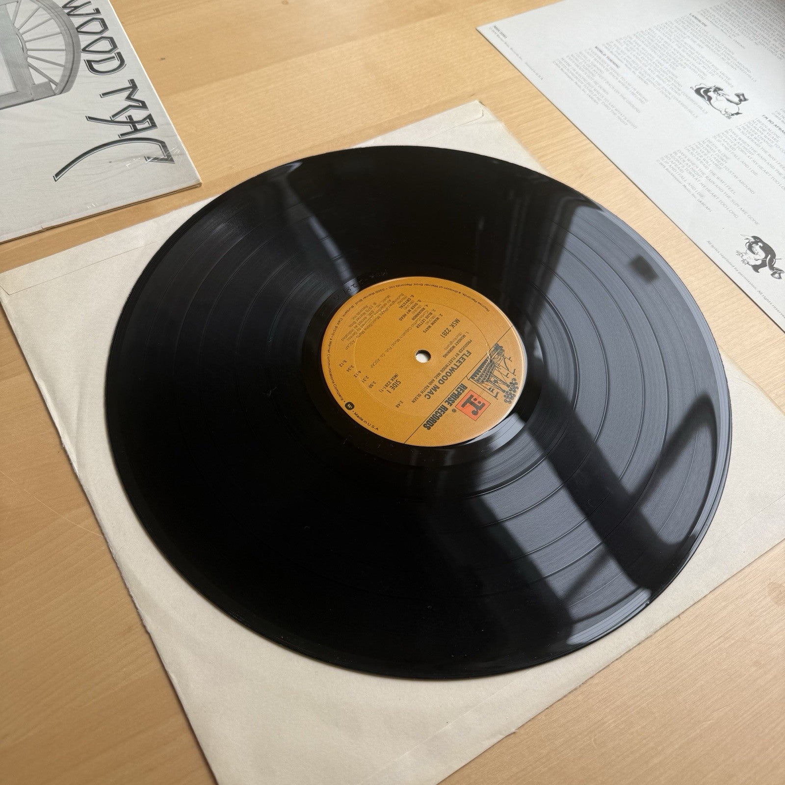 Fleetwood Mac Self Titled LP 1975 Original 1st US Press + Lyric Insert VG++