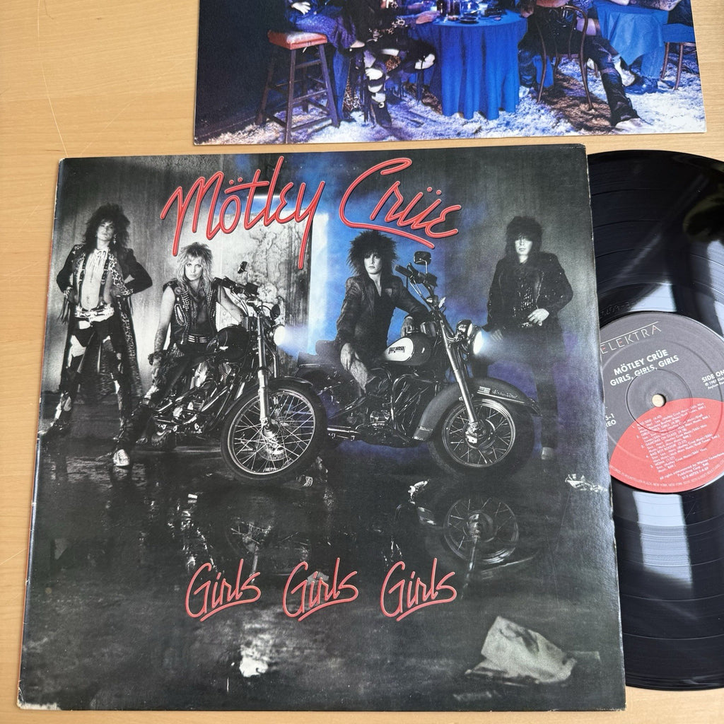 Motley Crue Girls Girls Girls LP 1987 Elektra +OG Sleeve US Press Vinyl VG+