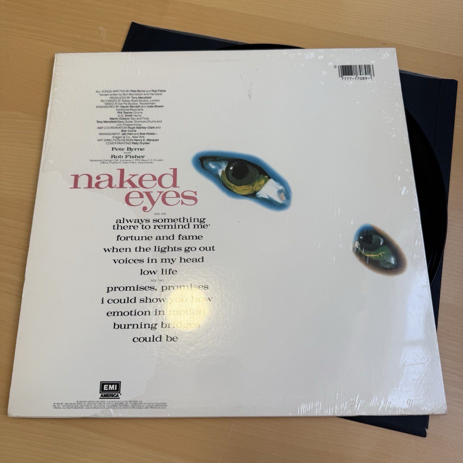 1982 NAKED EYES Self Titled Vinyl LP + OG MTV STICKER In Shrink! EX/EX US Press