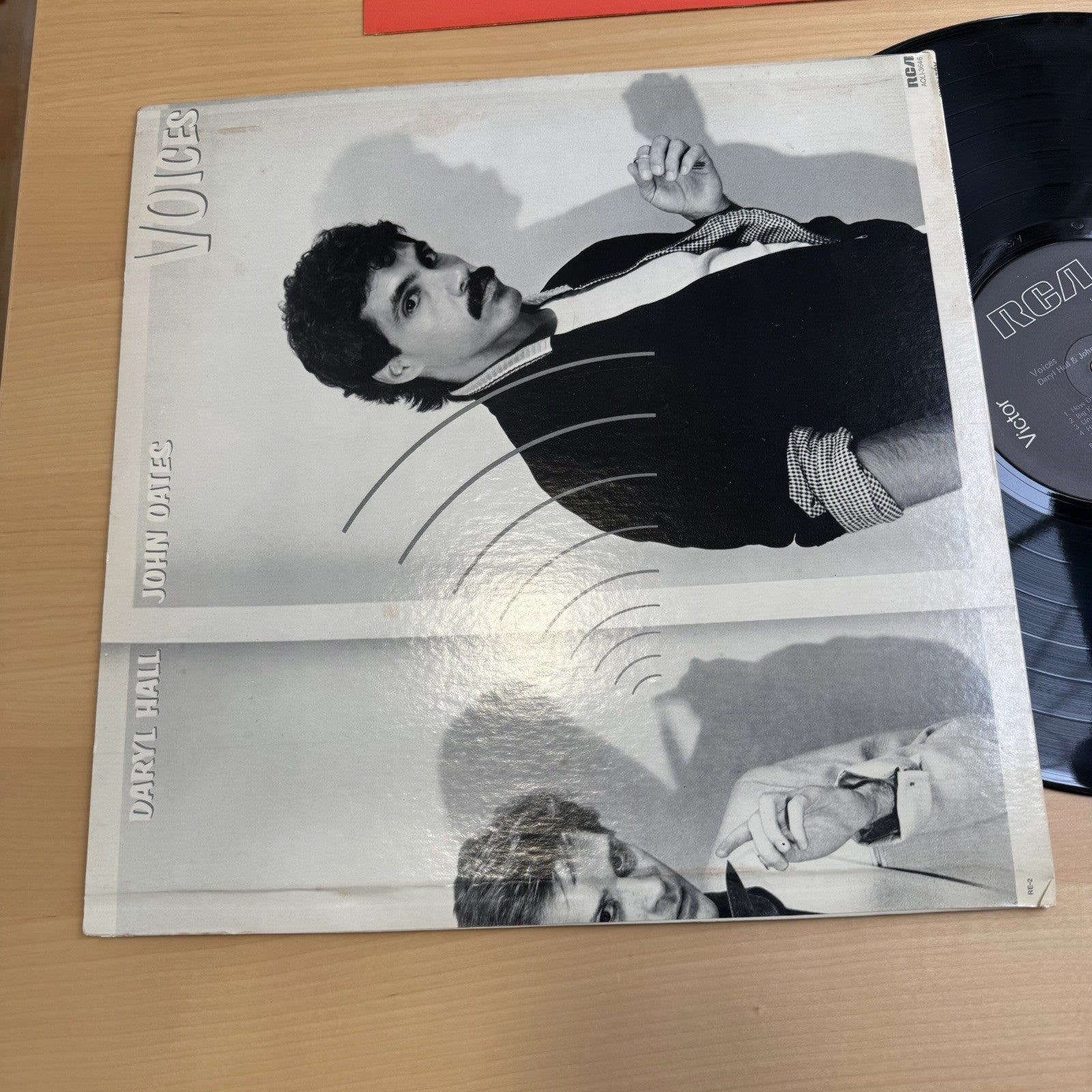 1980 Daryl Hall & John Oates voices original vinyl lp lyric sleeve! US Press!