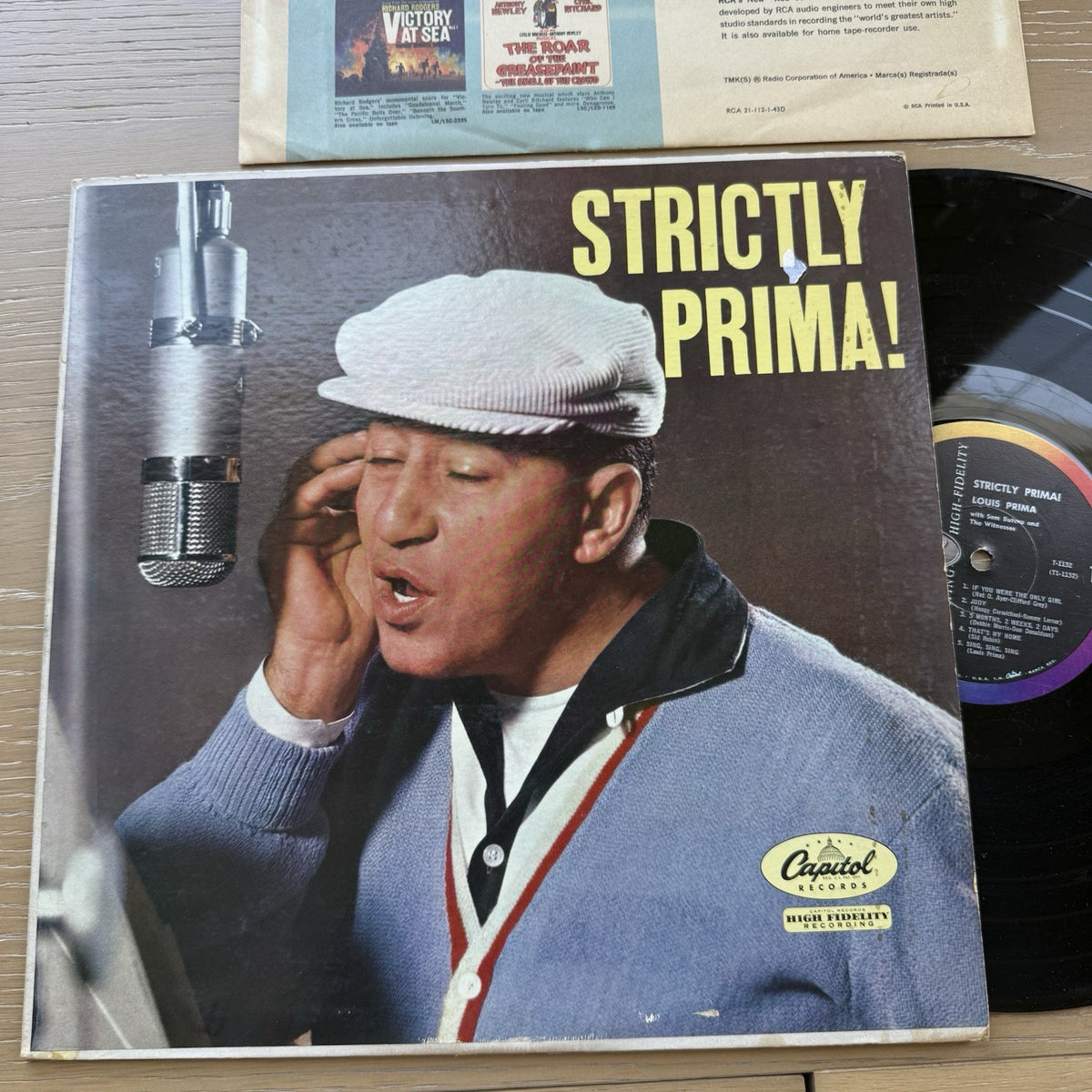 Louis Prima Strictly Prima! Vinyl LP Capitol Mono 1st Rainbow 1959 US Press