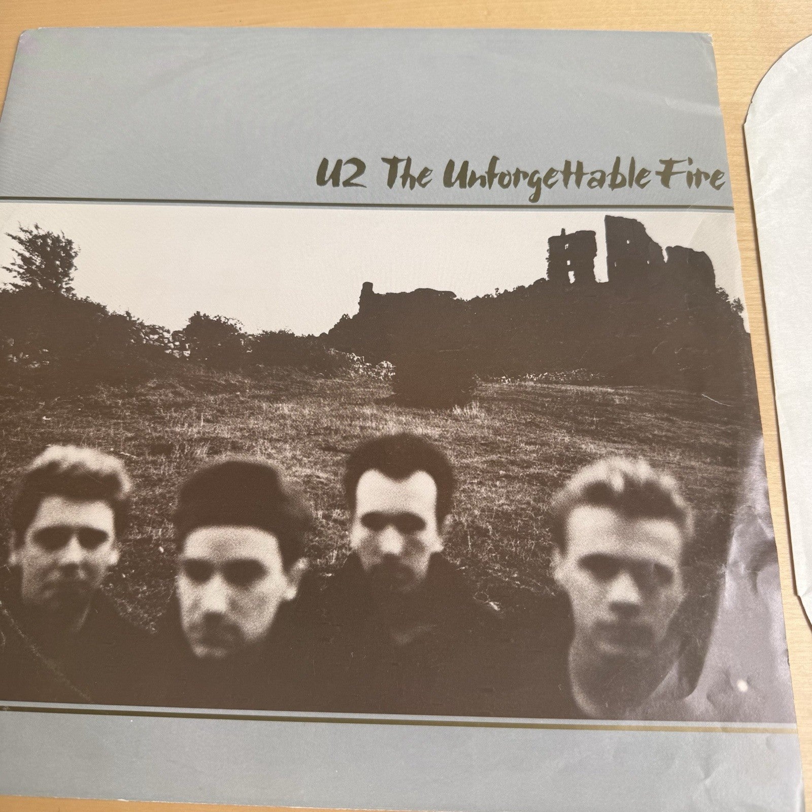 U2 The Unforgettable Fire 1st US press 1984 In Shrink! EX/EX + Original Sleeve