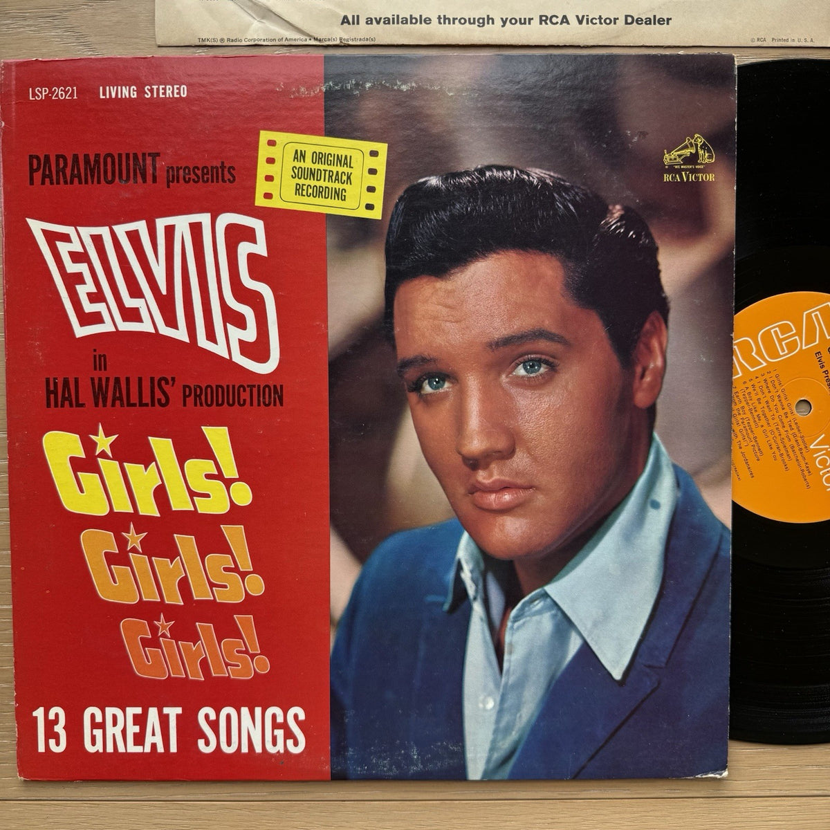 1970s Elvis Presley Girls! Girls! Girls! Vinyl VG+ US Press W/ Original Sleeve!