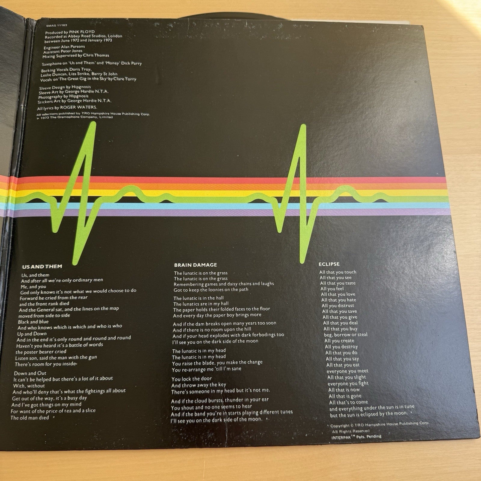 1970s PINK FLOYD Dark Side Of The Moon US Press Complete W/2 Posters VG+