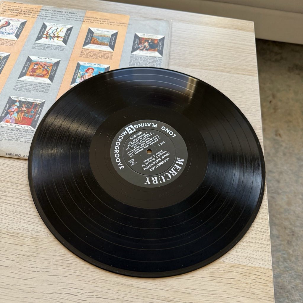 1961 DINAH WASHINGTON UNFORGETTABLE LP ORIGINAL MONO Complete W/OG Sleeve!