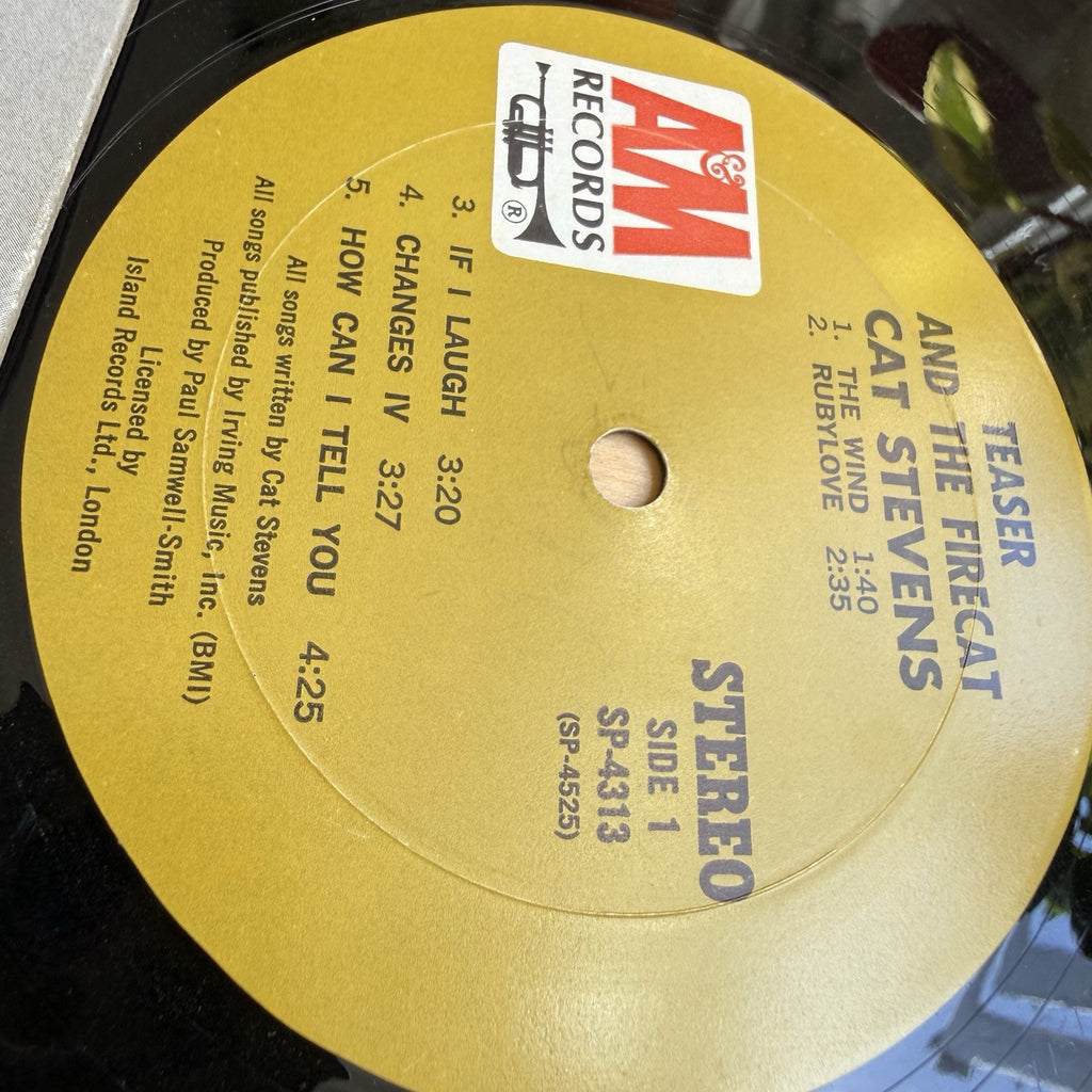 1970s Cat Stevens Teaser And The Firecat Gatefold LP 1st US Tan Label Press VG+