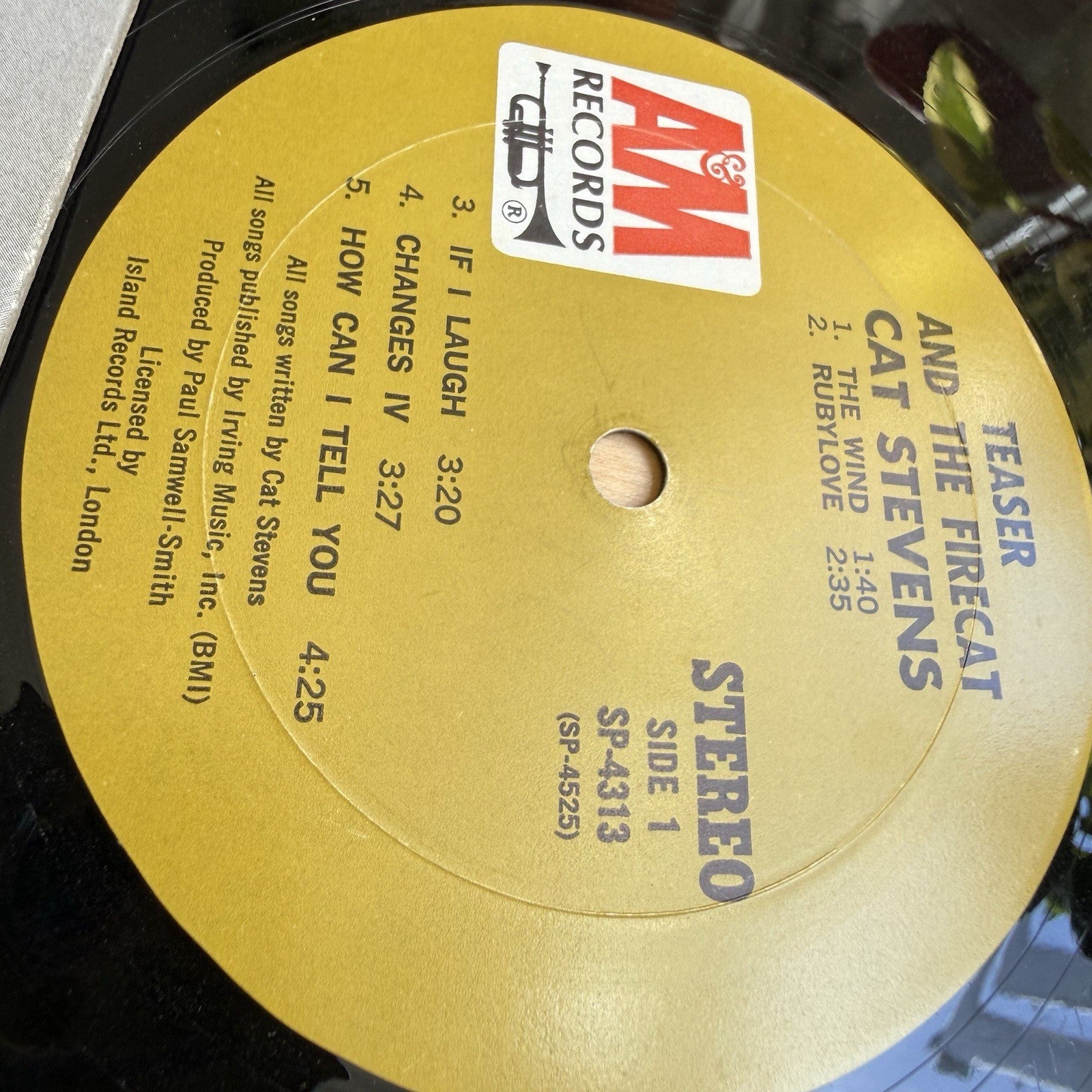 1970s Cat Stevens Teaser And The Firecat Gatefold LP 1st US Tan Label Press VG+