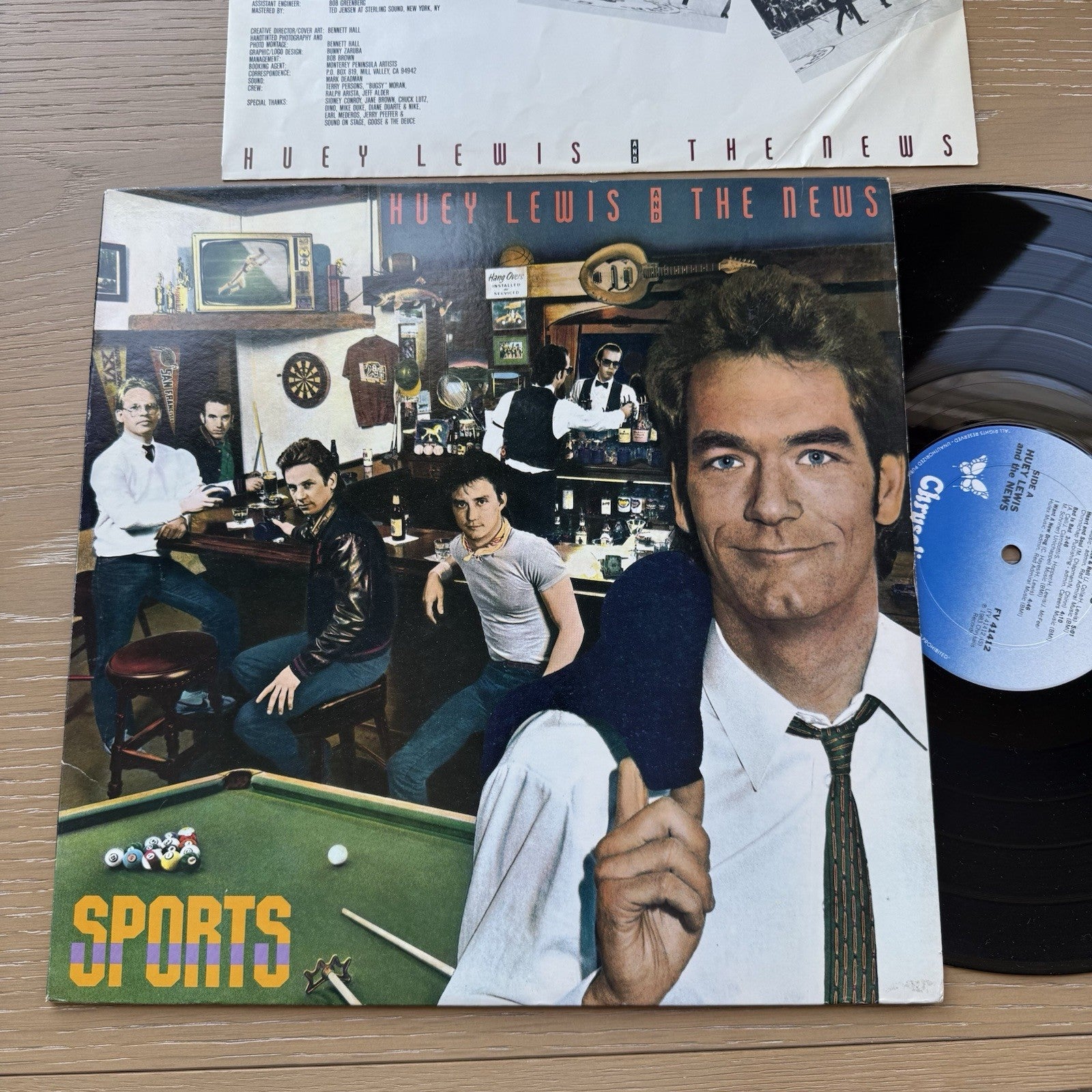 Huey Lewis & The News LP Sports 1st US Press Orig 1983 EX/EX In Shrink + Sleeve