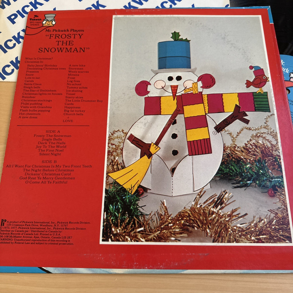 Mr. Pickwick Players – Frosty the Snowman (1977 LP, Pickwick SPC-1503)