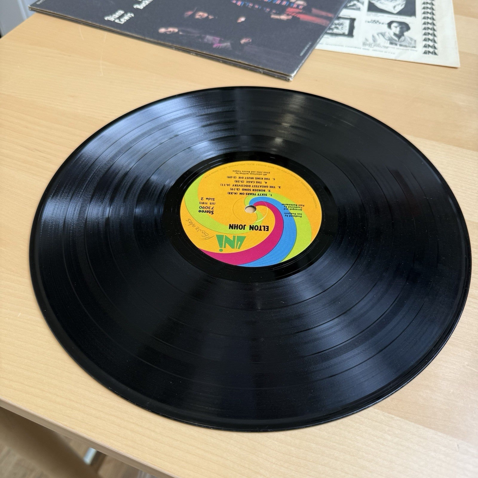 1970s Elton John Self Titled Vinyl Lp EX/EX Complete W/ Original Sleeve