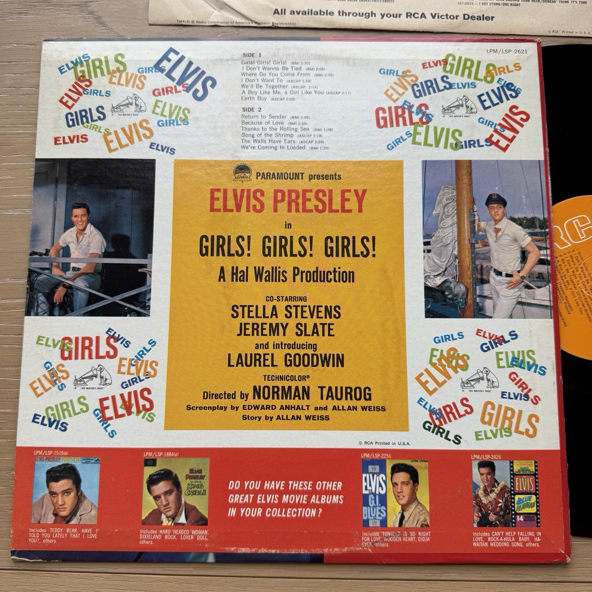 1970s Elvis Presley Girls! Girls! Girls! Vinyl VG+ US Press W/ Original Sleeve!