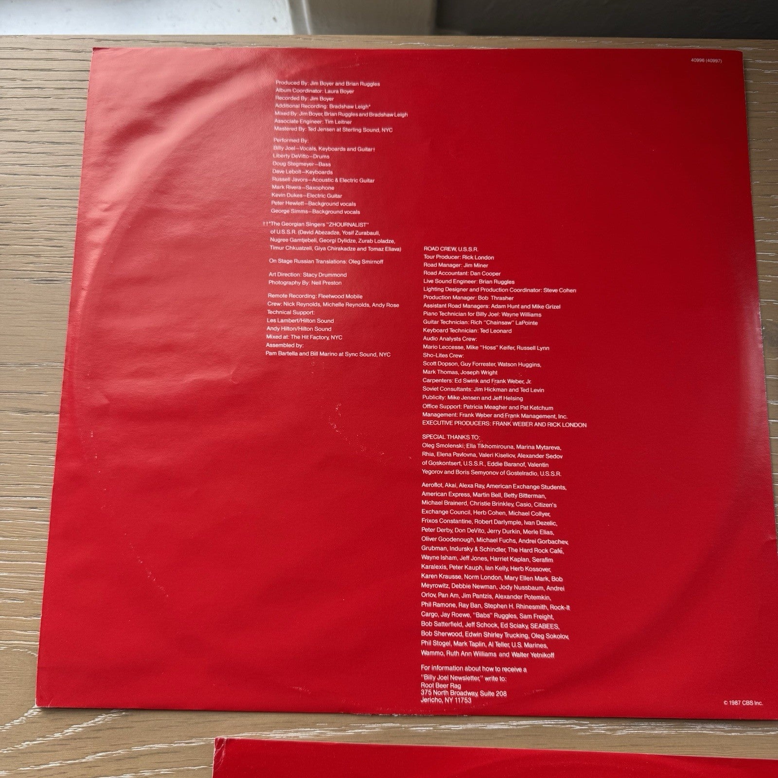 Billy Joel KOHUEPT Live in Russia 1987 In Shrink! EX/EX Original 2LP Vinyl