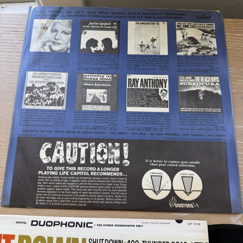 1963 SHUT DOWN Vinyl LP Beach Boys VG+ Original Sleeve 1st Duophonic US Pressing