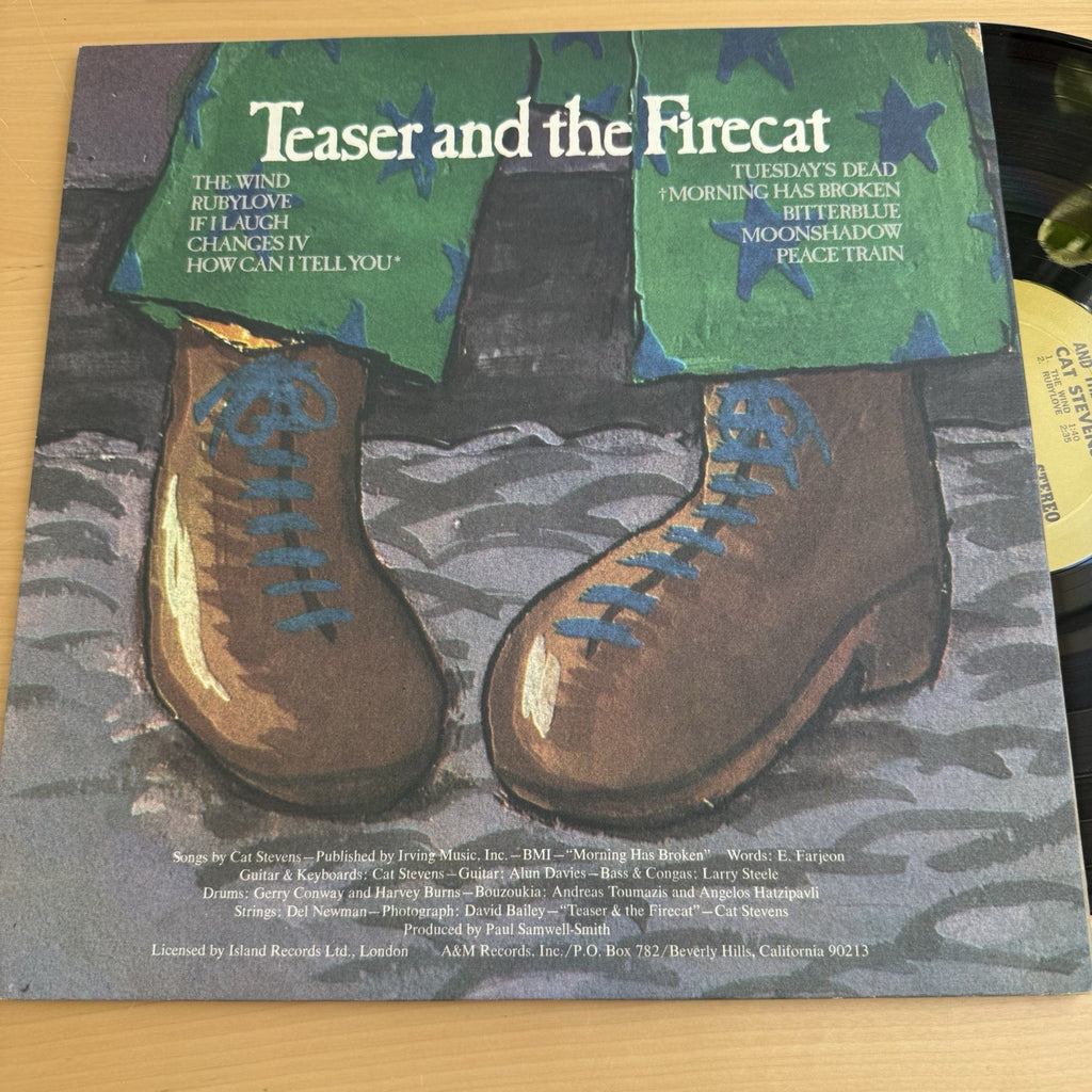 1970s Cat Stevens Teaser And The Firecat Gatefold LP 1st US Tan Label Press VG+