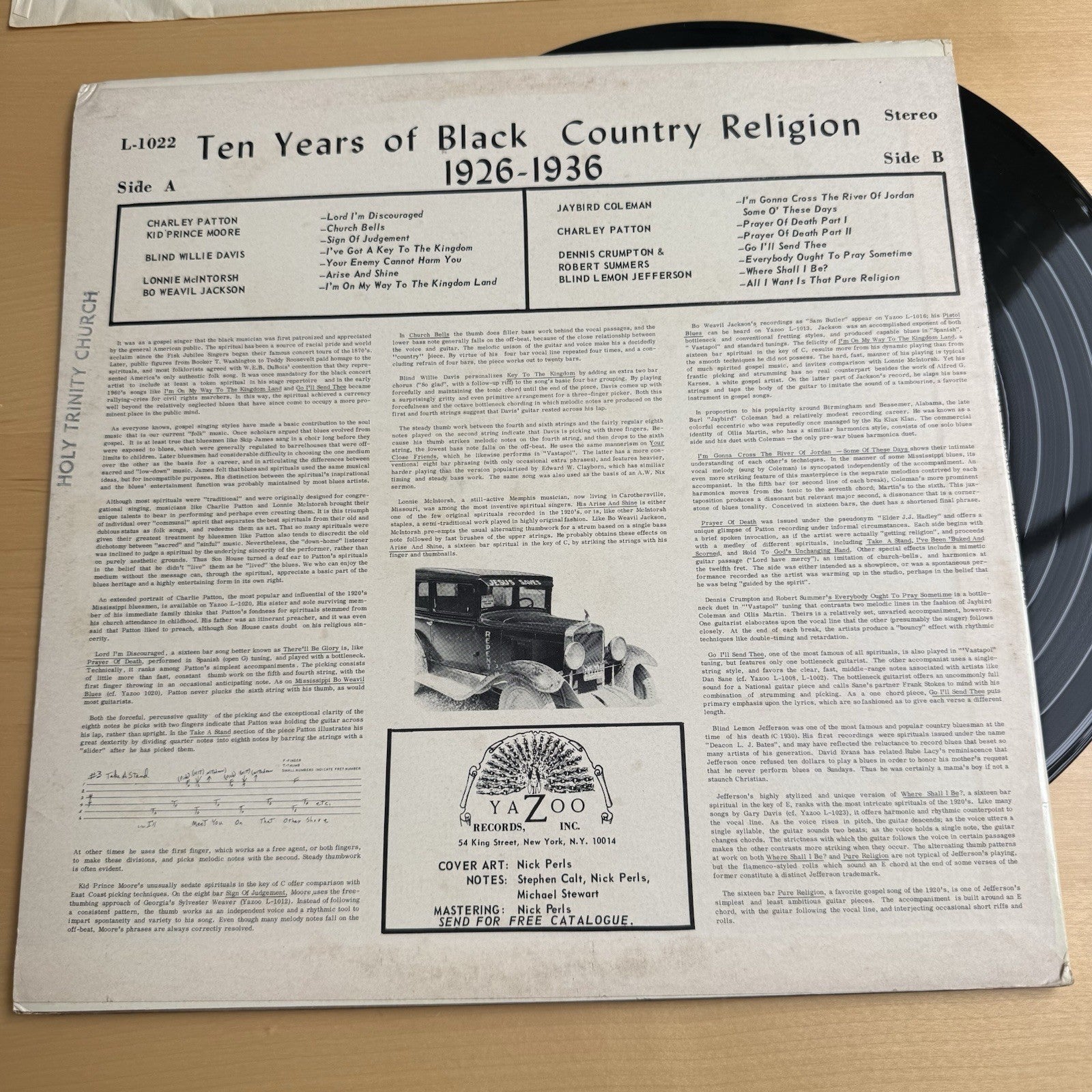 Ten years of black country religion LP 1926-1936 YAZOO Gospel US Pressing