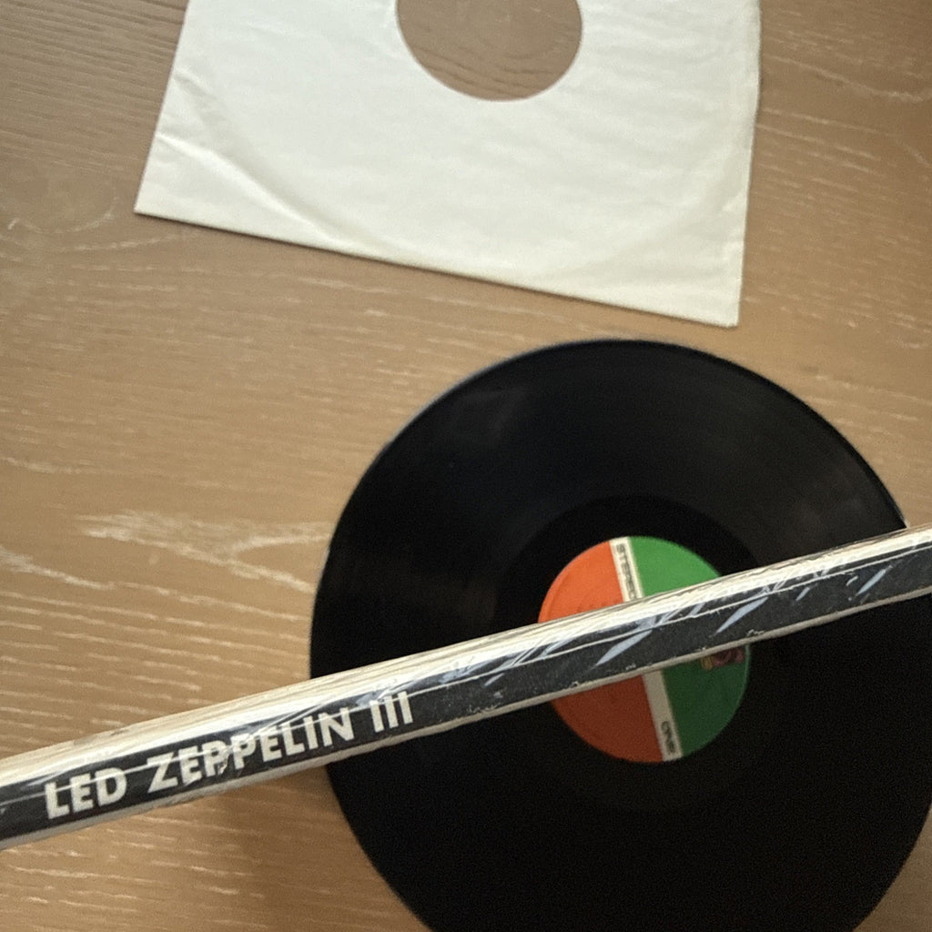 1970s Led Zeppelin III US Press In Shrink Vinyl Working Spinning Wheel VG+