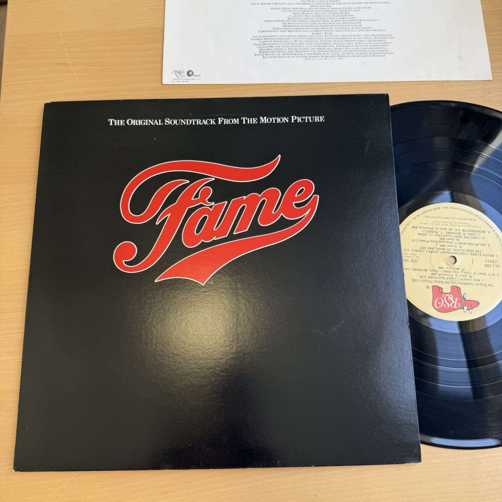 Fame Original Soundtrack Motion Picture Vinyl LP Irene Cara 1980 EX/EX+ Sleeve