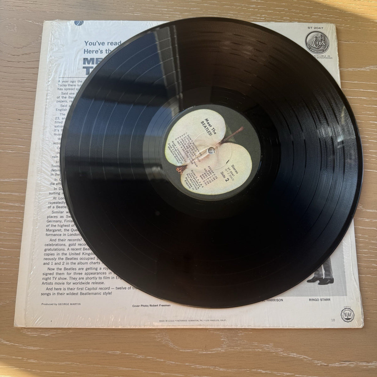 1971 The Beatles-Meet the Beatles LP US Press In Shrink Apple Records 🍏 VG+