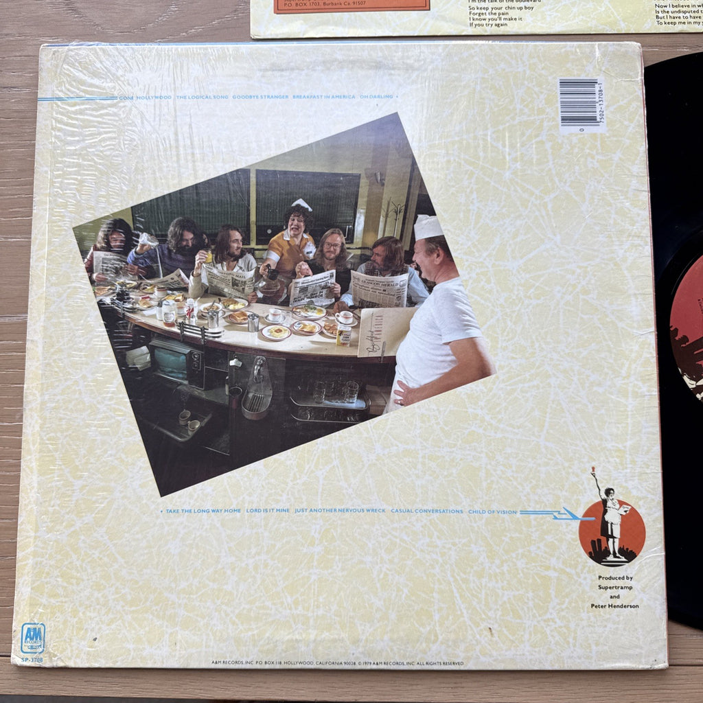 1979 SUPERTRAMP Breakfast In America LP + OG Lyric Sleeve VG+ In Shrink + Hype