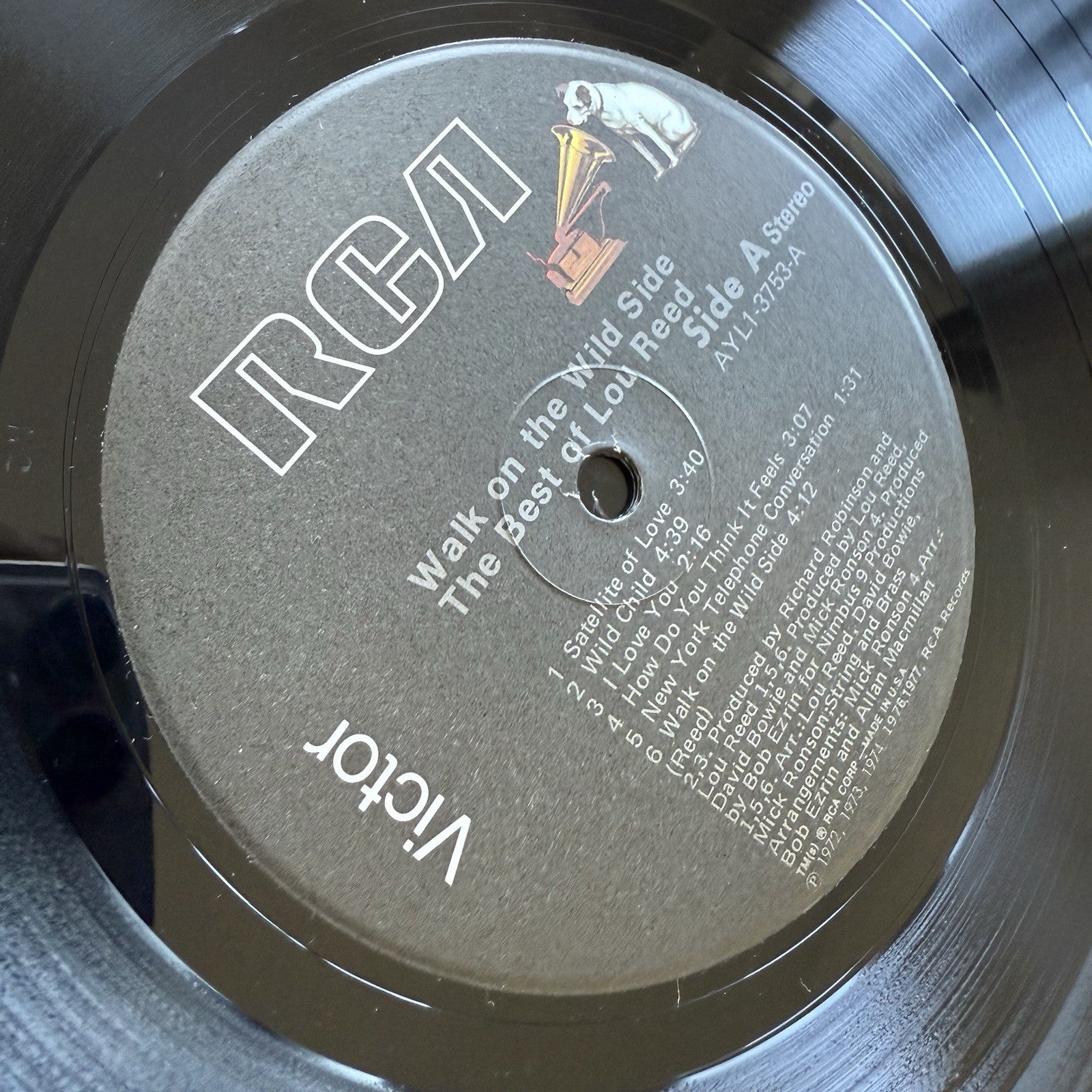 The Best Of Lou Reed: Walk On The Wild Side, RCA Victor AYL1-3753, 1980, Rock