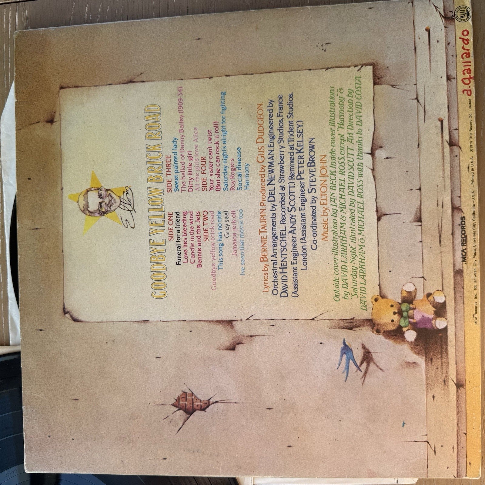 1973 Elton John Goodbye Yellow Brick Road US Press Complete W/Sleeves! VG+