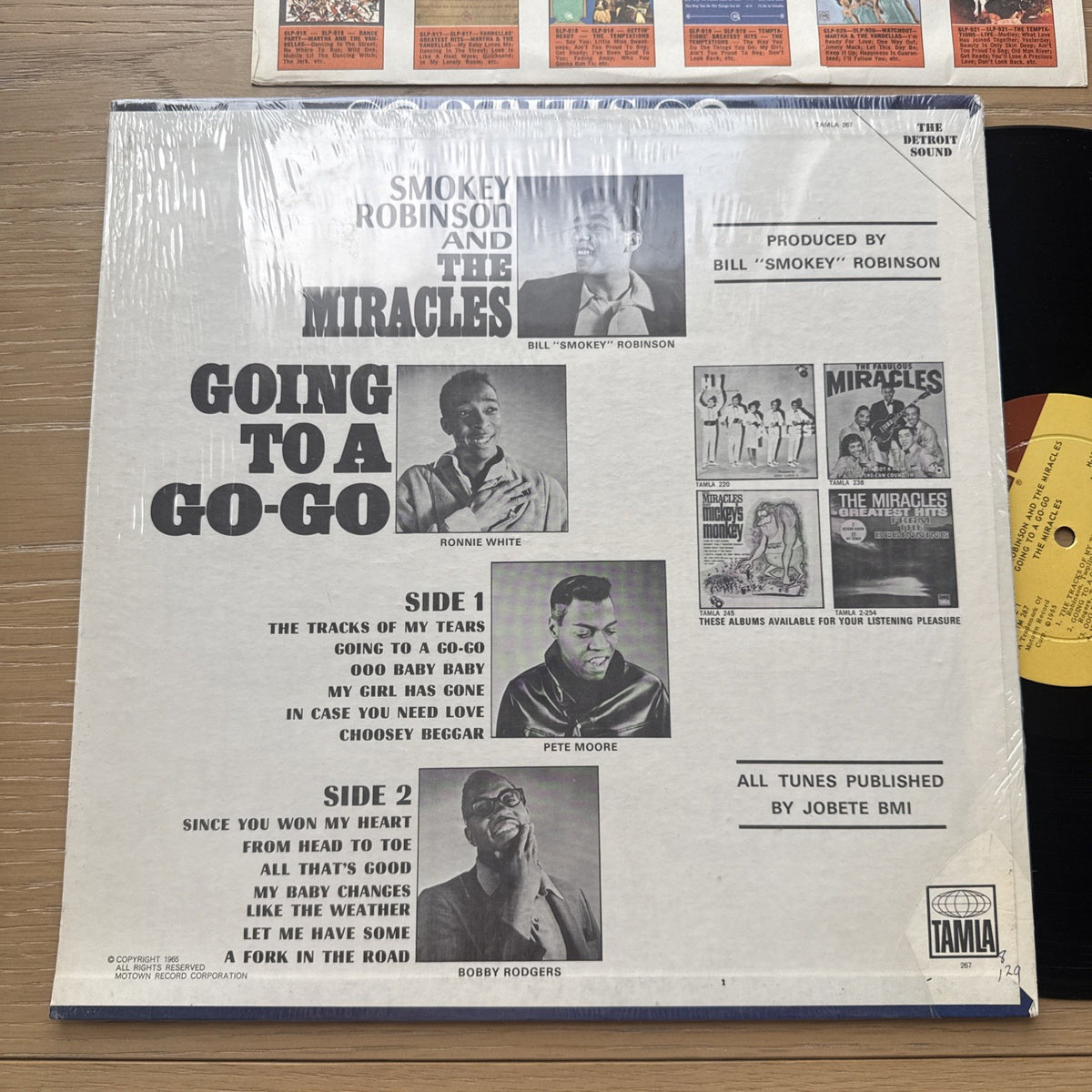 1960s Smokey Robinson Miracles Going To A Go Go US Press Tamla In Shrink EX/EX