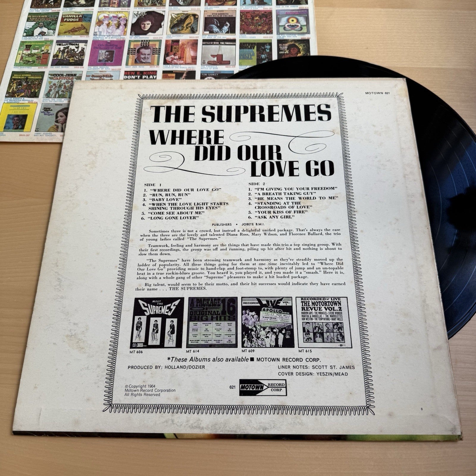 The Supremes Where Did Our Love Go LP Original 1964 Motown MS-621 Vinyl VG+