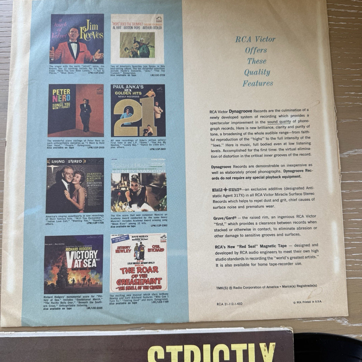 Louis Prima Strictly Prima! Vinyl LP Capitol Mono 1st Rainbow 1959 US Press