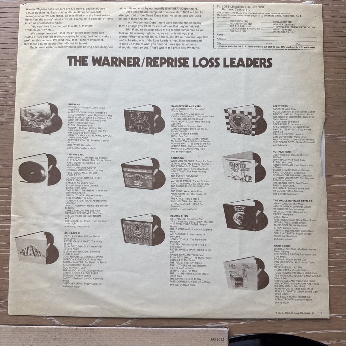 1972 Neil Young Harvest US Pressing + Original Lyric Sleeve! VG+ Reprise