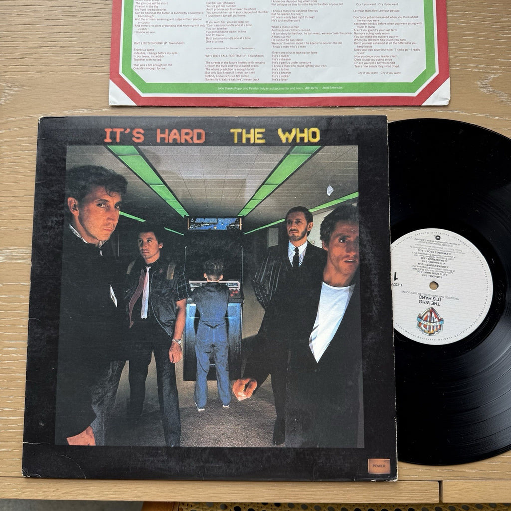 THE WHO IT'S HARD LP 1982 US Press Vinyl Record VG+ Complete W/OG Sleeve!