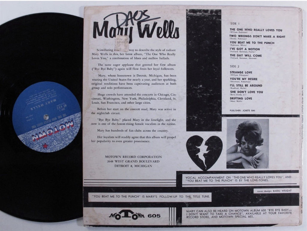 MARY WELLS The One Who Really Loves You MOTOWN LP OG US mono Pressing