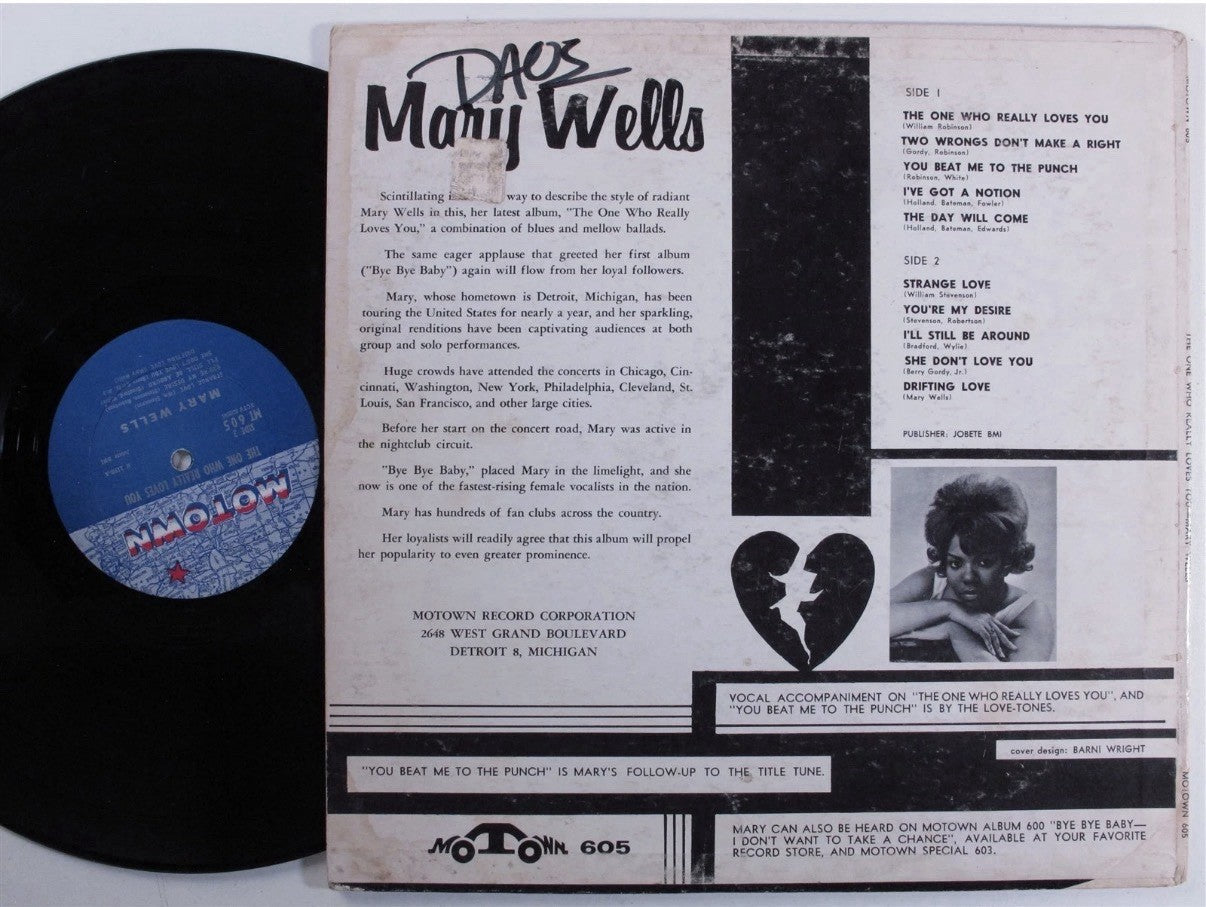 MARY WELLS The One Who Really Loves You MOTOWN LP OG US mono Pressing