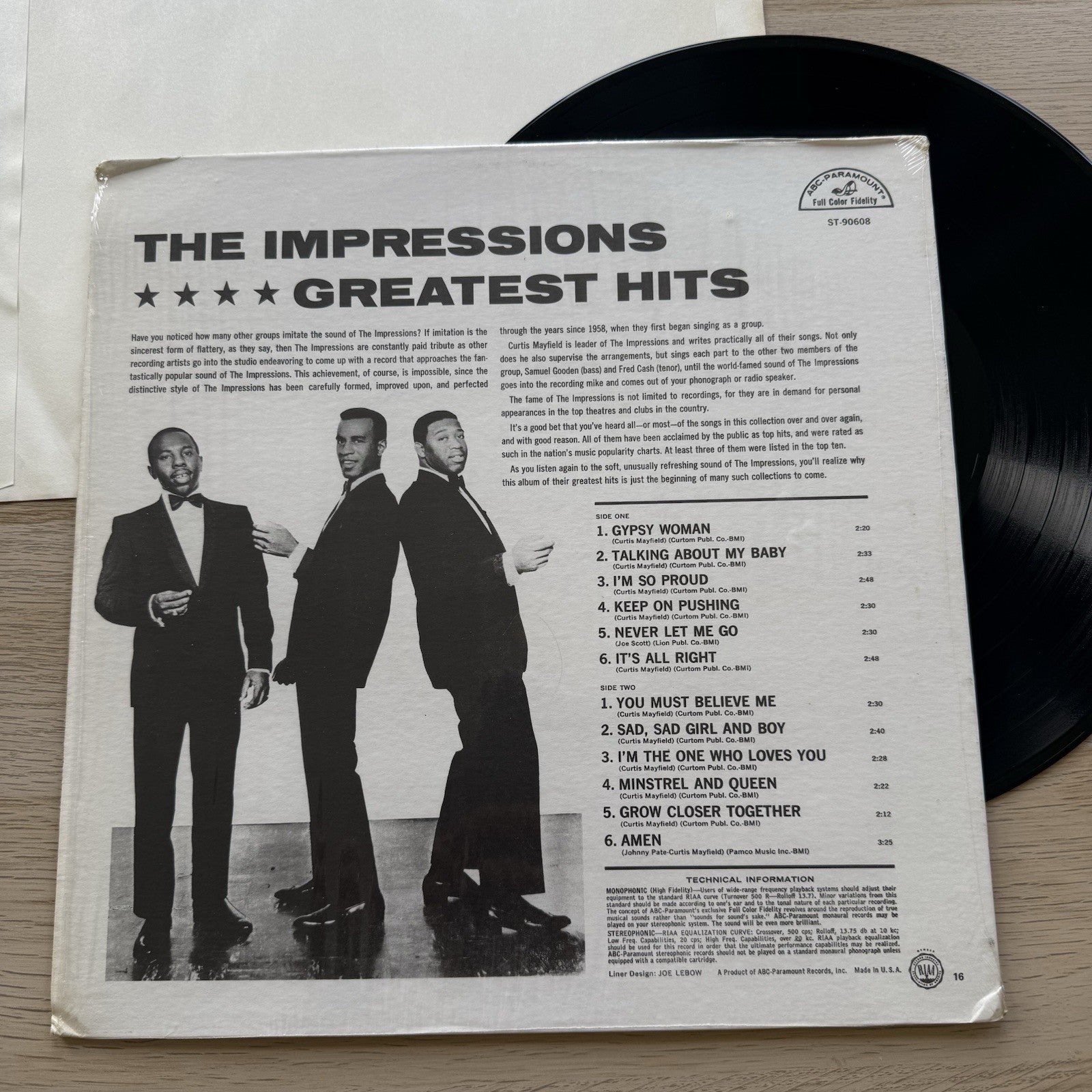 THE IMPRESSIONS GREATEST HITS Lp Complete W/Sleeve In Shrink! OG 1st US Press
