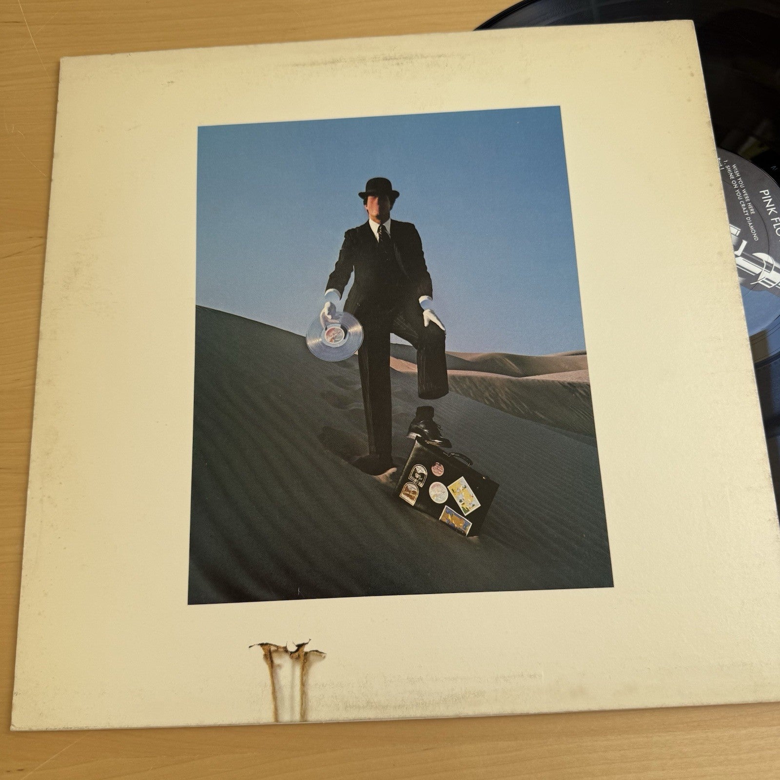 1975 PINK FLOYD Wish You Were Here 1st US Santa Maria Press Vinyl LP Sleeve VG+