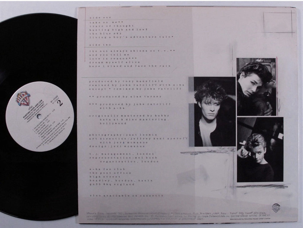 1980s A-HA Hunting High And Low US Press LP WARNER BROS LP VG++ Original Sleeve