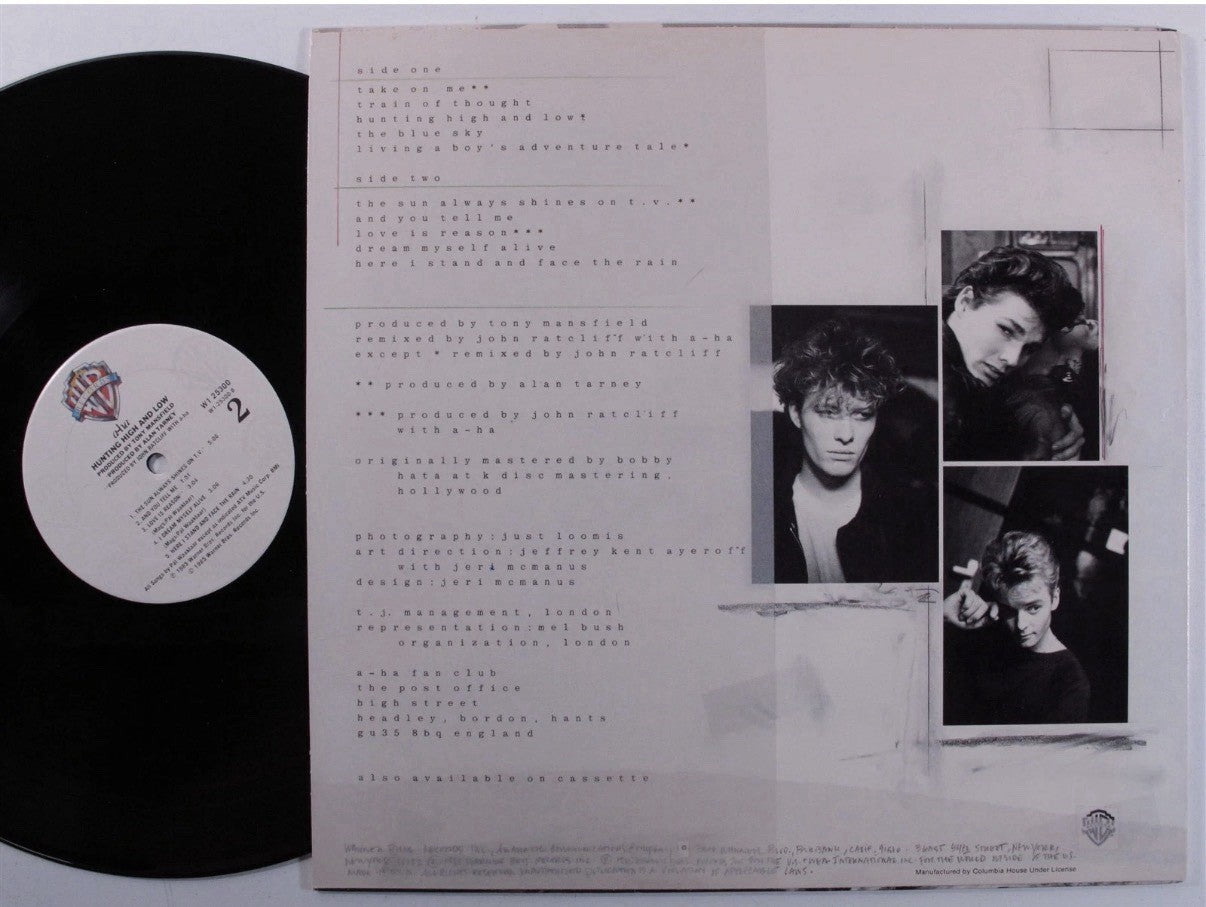 1980s A-HA Hunting High And Low US Press LP WARNER BROS LP VG++ Original Sleeve