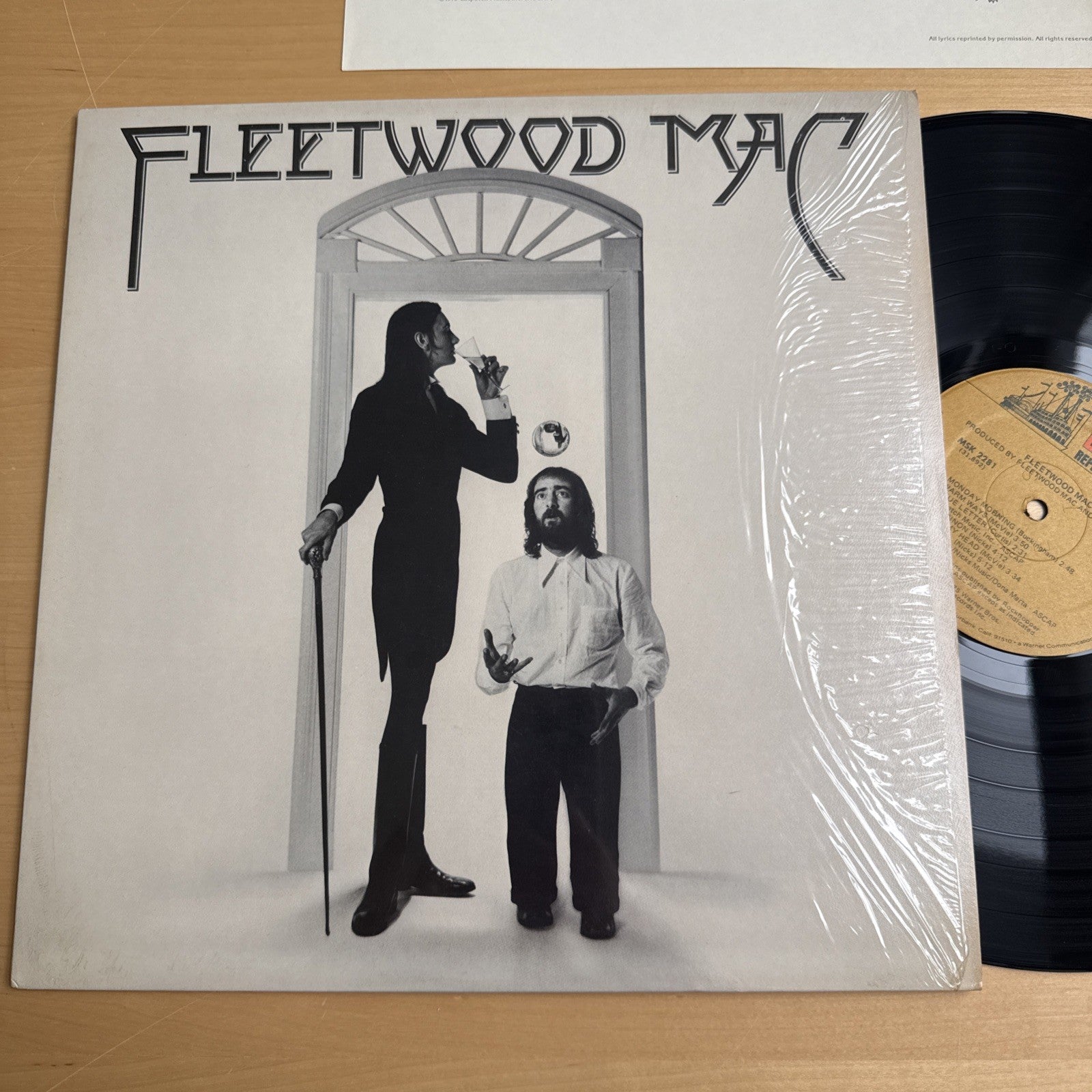 1975 Fleetwood Mac Self Titled LP Original US Press In Shrink + Lyric Insert VG+