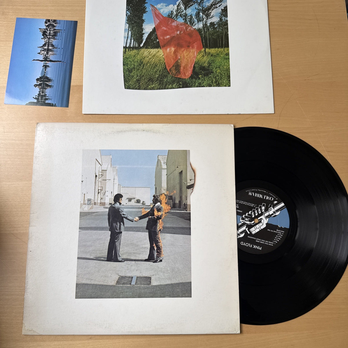 1975 PINK FLOYD Wish You Were Here 1st US Santa Maria Press Vinyl LP Sleeve VG+