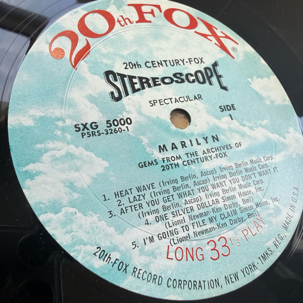 1962 Marilyn From The Original Sound Track LP 1st US Stereophonic Press EX/EX