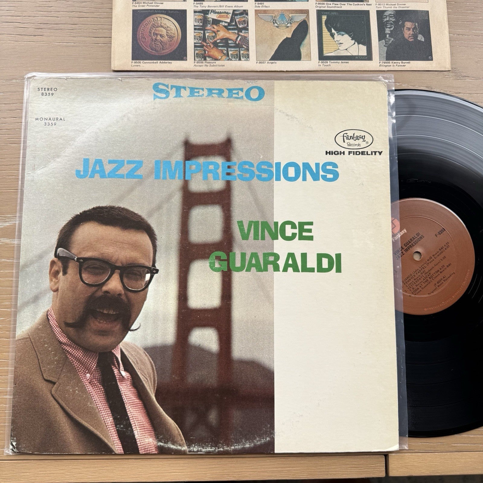 1975 Vince Guaraldi Jazz Impressions US Press LP fantasy W/ Original Sleeve