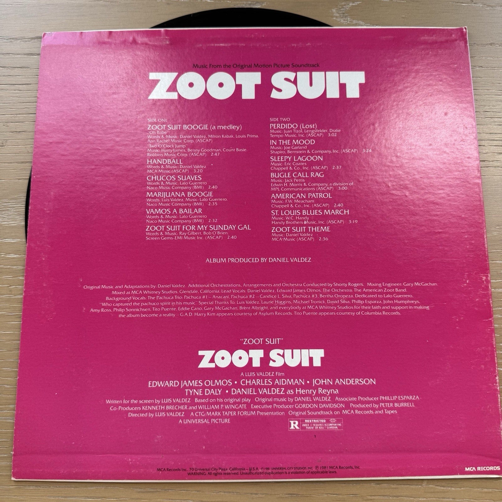 1981 ‎Zoot Suit Original Motion Picture Soundtrack 1st US Radio Promo LP VG+