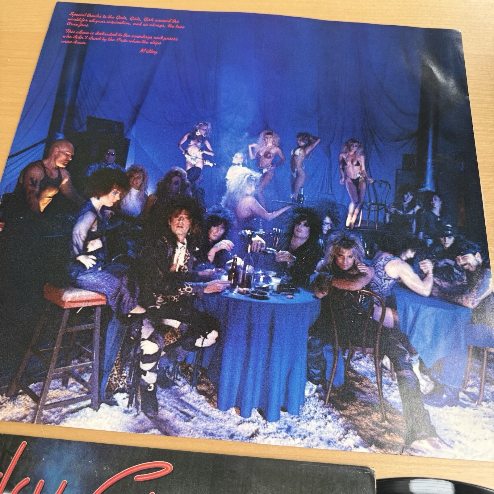 Motley Crue Girls Girls Girls LP 1987 Elektra +OG Sleeve US Press Vinyl VG+