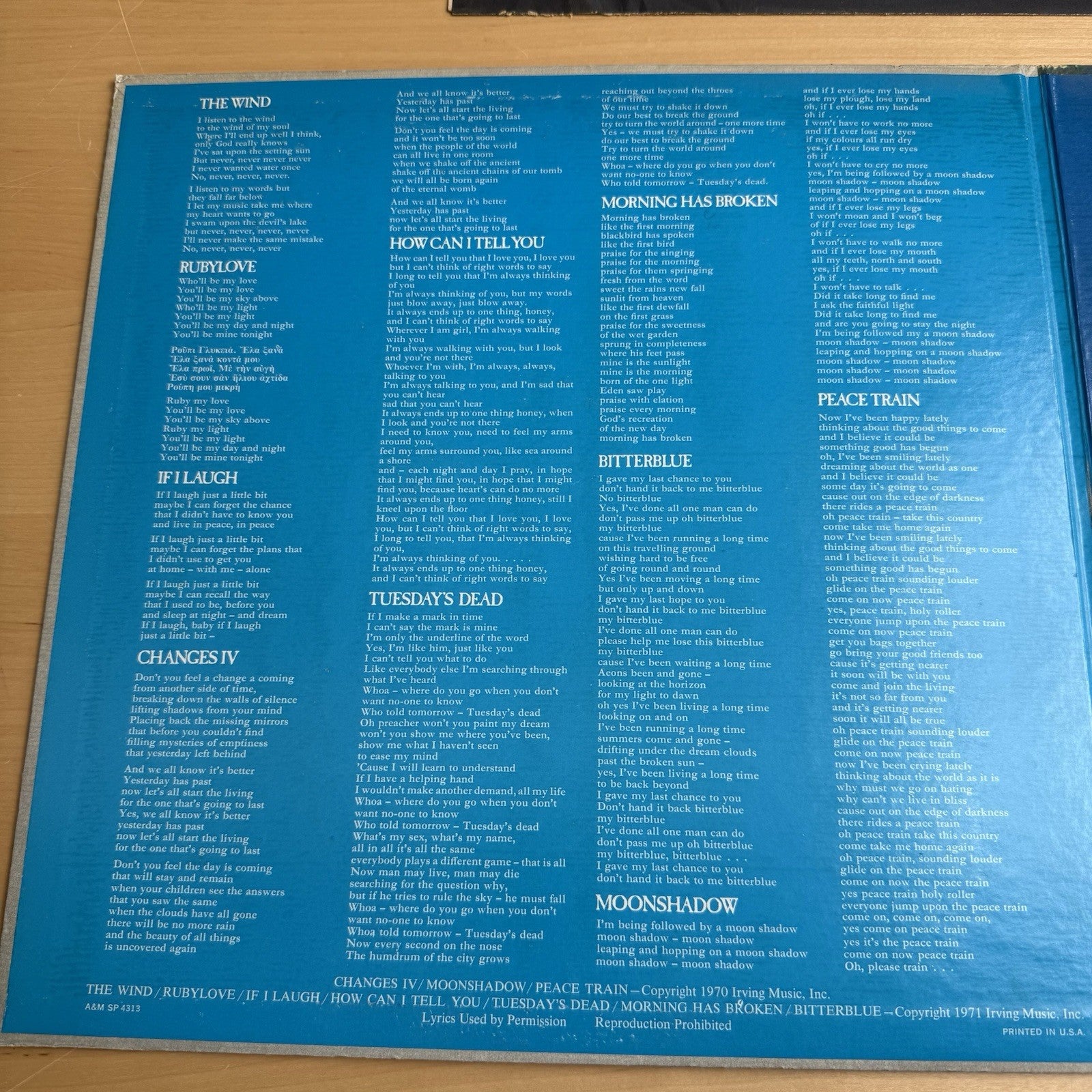 1970s Cat Stevens Teaser And The Firecat Gatefold LP US Pressing + Sleeve